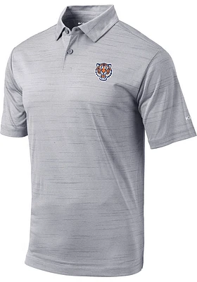 Columbia Detroit Tigers Mens Grey Set Short Sleeve Polo