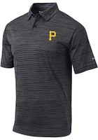 Columbia Pittsburgh Pirates Mens Black Set Short Sleeve Polo