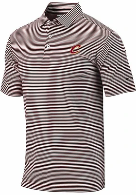 Columbia Cleveland Cavaliers Mens Red Club Invite Short Sleeve Polo