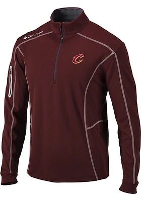 Columbia Cleveland Cavaliers Mens Shotgun Long Sleeve Qtr Zip Pullover