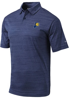 Columbia Indiana Pacers Mens Blue Set Short Sleeve Polo