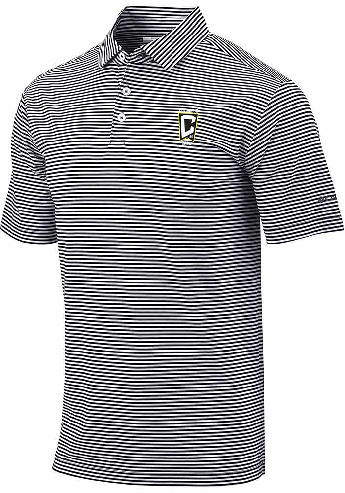Columbia Columbus Crew Mens Black Club Invite Short Sleeve Polo