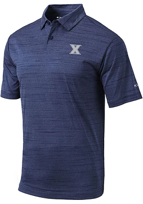 Columbia Xavier Musketeers Mens Navy Blue Club Invite Short Sleeve Polo