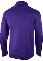 Columbia LSU Tigers Mens Purple Wickham Hills Long Sleeve Qtr Zip Pullover