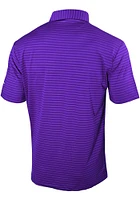 Columbia LSU Tigers Mens Purple Smooth Roll Short Sleeve Polo