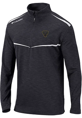 Columbia Pitt Panthers Mens Black Scorecard Long Sleeve Qtr Zip Pullover