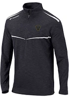 Columbia Pitt Panthers Mens Black Scorecard Long Sleeve Qtr Zip Pullover