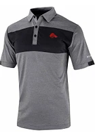 Columbia Arkansas Razorbacks Mens Black Total Control Short Sleeve Polo