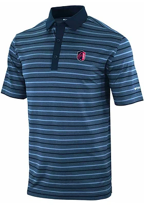 Columbia St Louis City SC Mens Navy Blue Fall Dusk Short Sleeve Polo