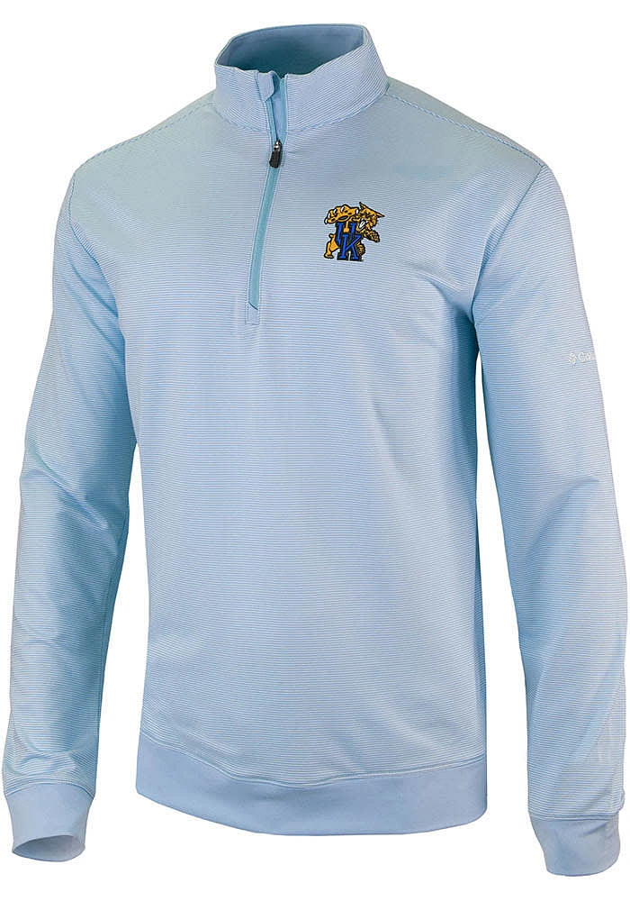 Columbia Kentucky Wildcats Mens Blue Even Lie Long Sleeve 1/4 Zip Pullover