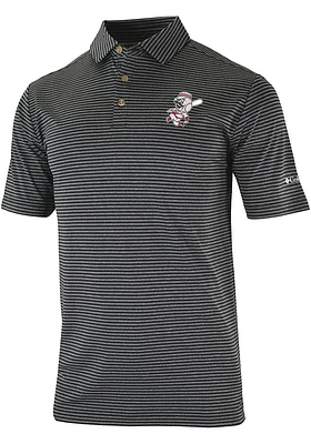 Columbia Cincinnati Reds Mens Black Invite II Short Sleeve Polo