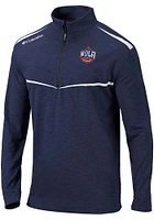 Columbia New Orleans Pelicans Mens Navy Blue Scorecard Long Sleeve Qtr Zip Pullover
