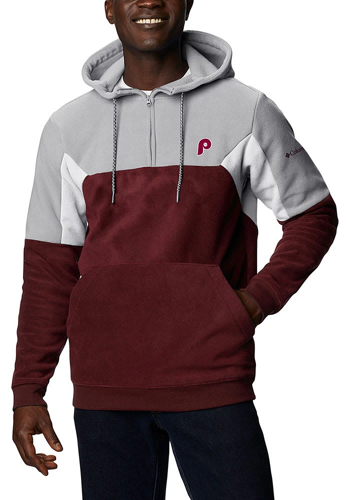 Columbia Philadelphia Phillies Mens Maroon Lodge Hood