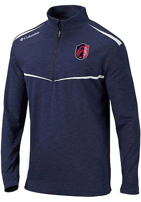 Columbia St Louis City SC Mens Navy Blue Scorecard Long Sleeve Qtr Zip Pullover