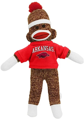 Arkansas Razorbacks 8 Inch Sock Monkey Plush - Grey