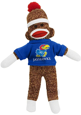 Kansas Jayhawks 8 Inch Sock Monkey Plush - Grey
