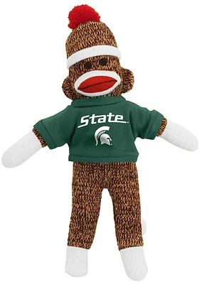 Michigan State Spartans 8 Inch Sock Monkey Plush - Brown