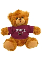 Temple Owls 6 Inch Jersey Bear Plush - Brown