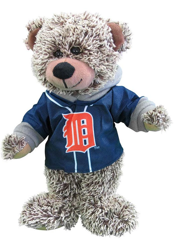 Detroit Tigers Plush Hoodie Bear Plush - Blue