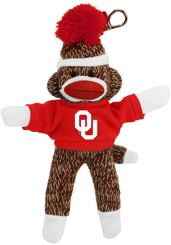 Oklahoma Sooners 4 Inch Sock Monkey Keychain - Brown