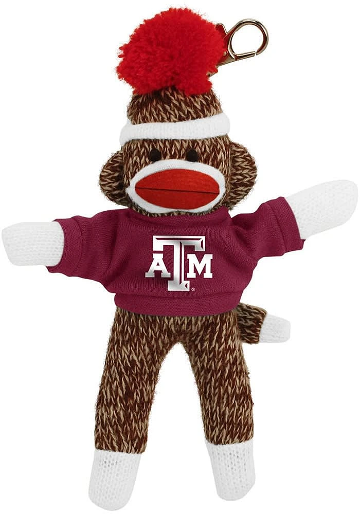 Texas A&M Aggies 4 Inch Sock Monkey Keychain - Brown