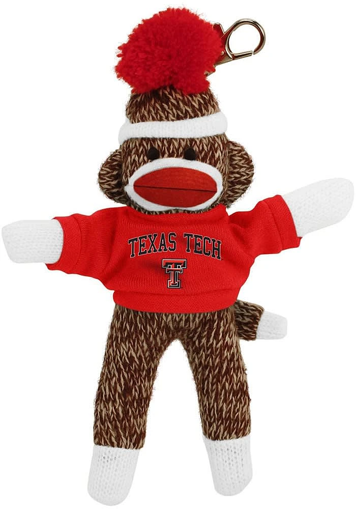 Texas Tech Red Raiders 4 Inch Sock Monkey Keychain - Brown