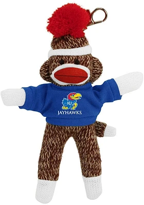 Kansas Jayhawks 4 Inch Sock Monkey Keychain - Brown