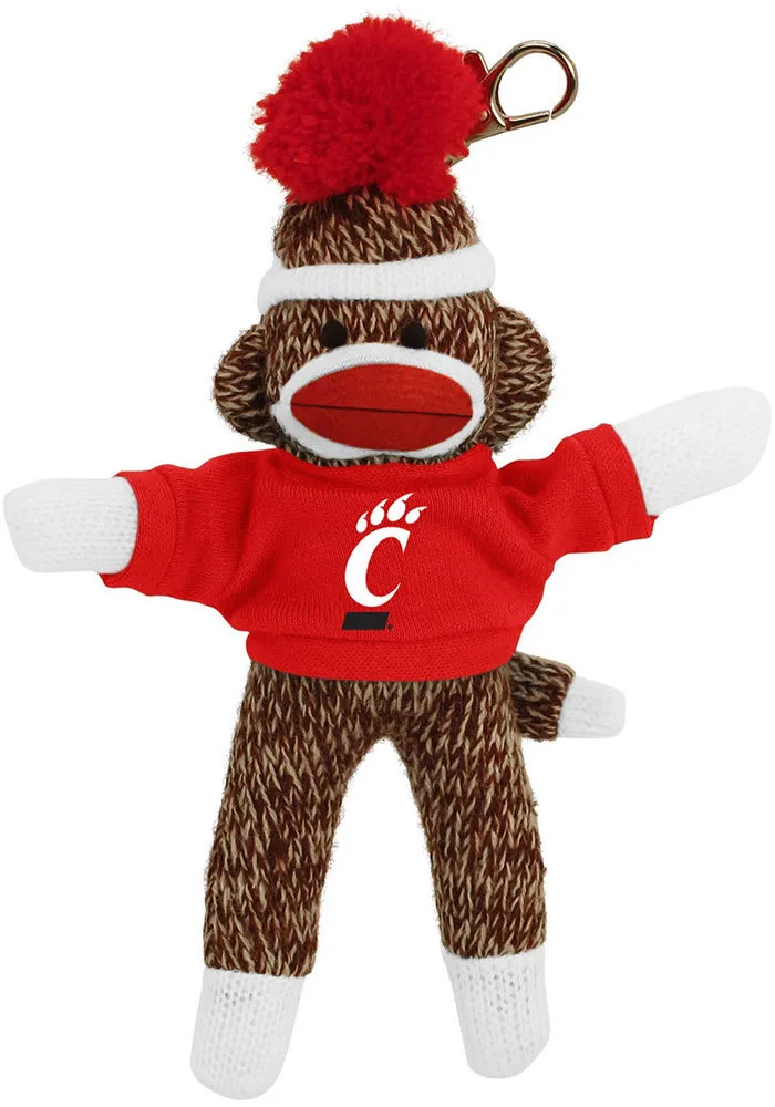 Cincinnati Bearcats 4 Inch Sock Monkey Keychain - Brown