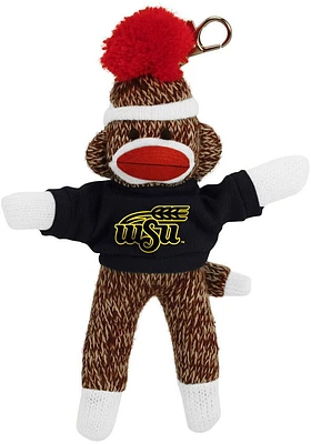 Wichita State Shockers 4 Inch Sock Monkey Keychain - Brown
