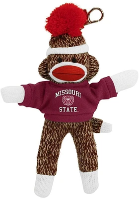 Missouri State Bears 4 Inch Sock Monkey Keychain - Brown