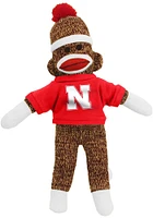 Nebraska Cornhuskers 8 Inch Sock Monkey Plush - Brown