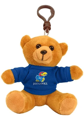 Kansas Jayhawks 4 Inch Bear Keychain - Brown
