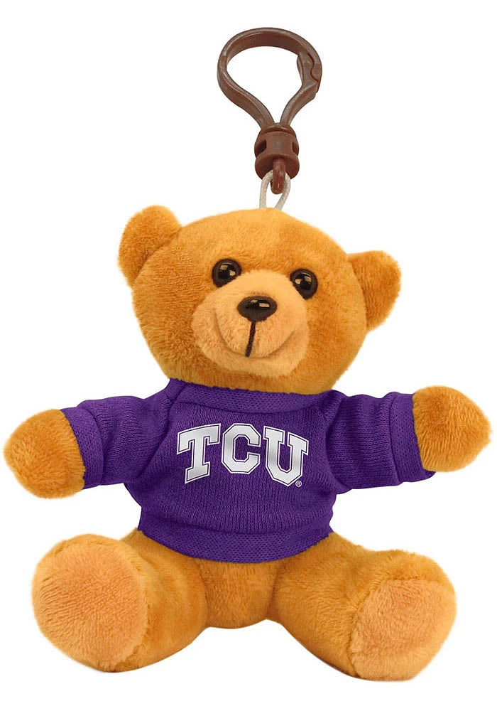 TCU Horned Frogs 4 Inch Bear Keychain - Brown
