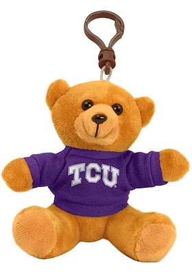 TCU Horned Frogs 4 Inch Bear Keychain - Brown