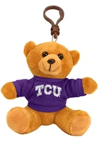 TCU Horned Frogs 4 Inch Bear Keychain - Brown