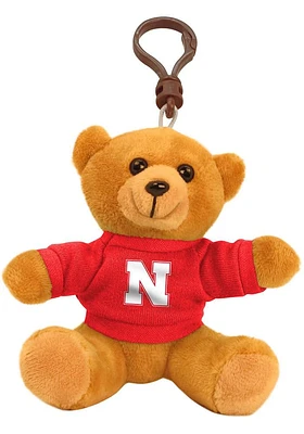 Nebraska Cornhuskers 4 Inch Bear Keychain - Red