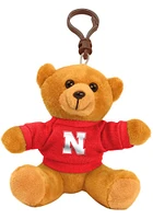 Nebraska Cornhuskers 4 Inch Bear Keychain - Red