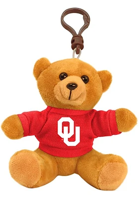 Oklahoma Sooners 4 Inch Bear Keychain - Red