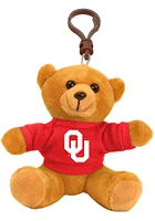 Oklahoma Sooners 4 Inch Bear Keychain - Red