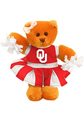 Oklahoma Sooners 8 Inch Cheer Bear Plush - Red