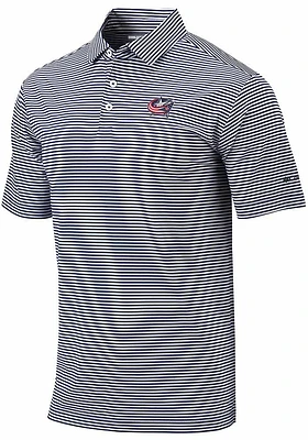 Columbia Columbus Blue Jackets Mens Navy Invite Stripe Short Sleeve Polo