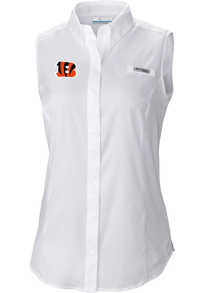 Columbia Cincinnati Bengals Womens Heat Seal Omni Wick Tamiami Polo Shirt