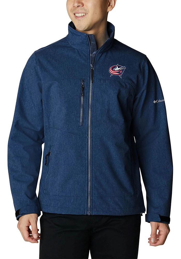 Columbia Columbus Blue Jackets Mens Navy Heat Seal Ascender Medium Weight Jacket