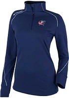 Columbia Columbus Blue Jackets Womens Navy Blue Heat Seal Omni Wick Shotgun 2.0 Qtr Zip