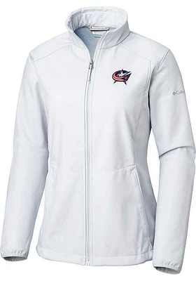 Columbia Columbus Blue Jackets Womens Grey Heat Seal Kruser Ridge Light Weight Jacket