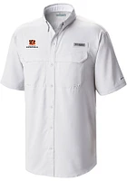 Columbia Cincinnati Bengals Mens Heat Seal Low Drag Offshore Short Sleeve Dress Shirt