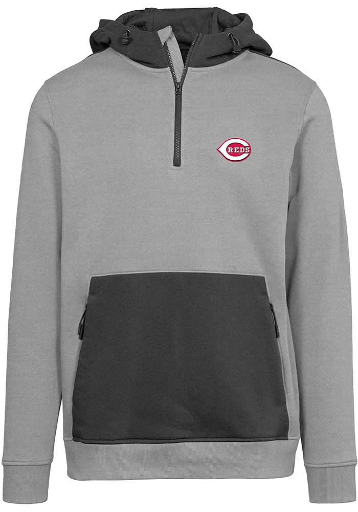 Levelwear Cincinnati Reds Mens Grey Chicane Long Sleeve Hoodie