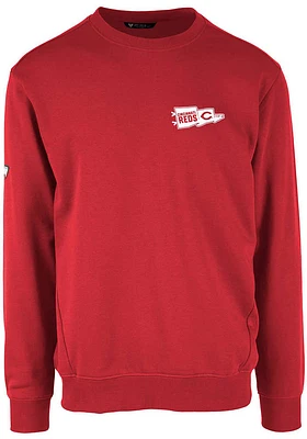 Levelwear Cincinnati Reds Mens Red ZANE Rafters Long Sleeve Crew Sweatshirt