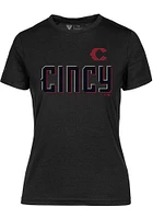 Levelwear Cincinnati Reds Womens Black Maddox City Connect Short Sleeve T-Shirt