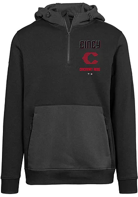 Levelwear Cincinnati Reds Mens Black Chicane Baseline City Connect Long Sleeve Hoodie